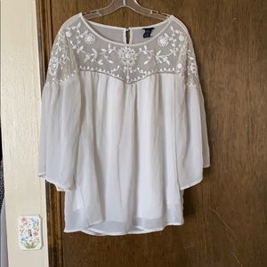 BEAUTIFUL WHITE TORRID BLOUSE